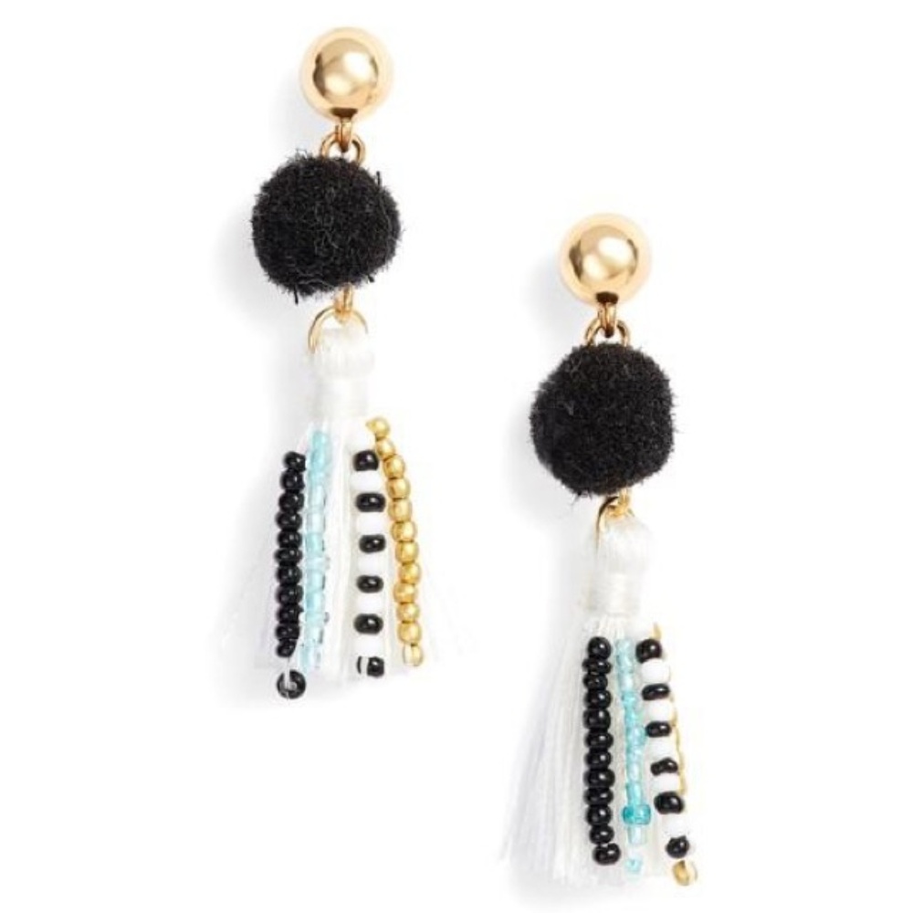 SOLD $49 REBECCA MINKOFF Beaded Tassel Earrings - Picture 1 of 1